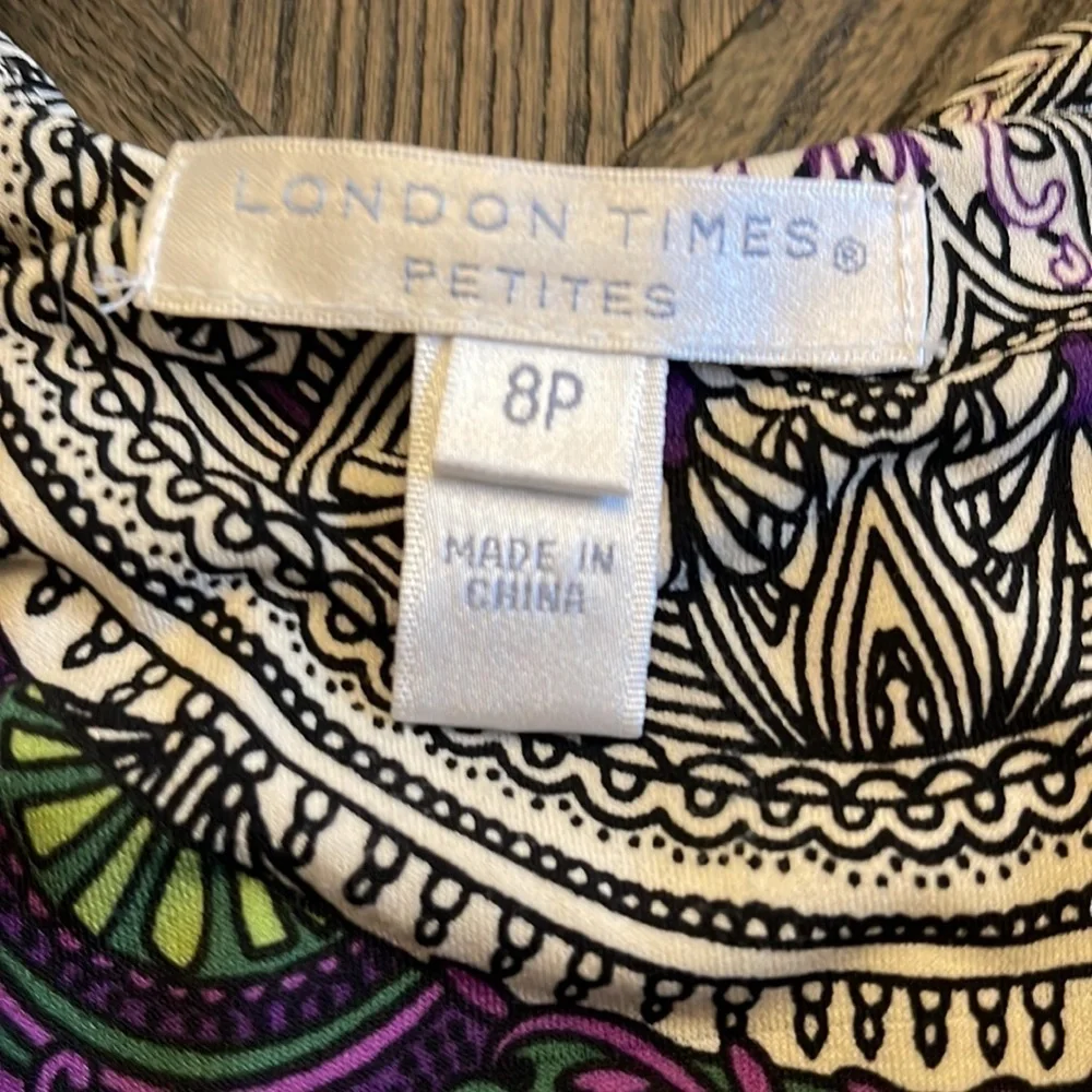 LONDON Times Petites Sleeveless Dress Size 8P - Picture 2 of 4